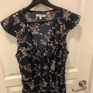 Max Studio Maxi Wrap Dress w/ Ruffled Hem - Medium